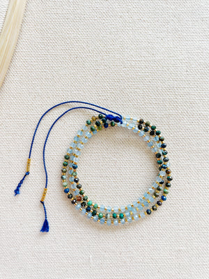 Agua de Mar Triple Wrap Bracelet/Necklace