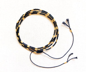 Santa Ana Wrap Bracelets with Black Cord