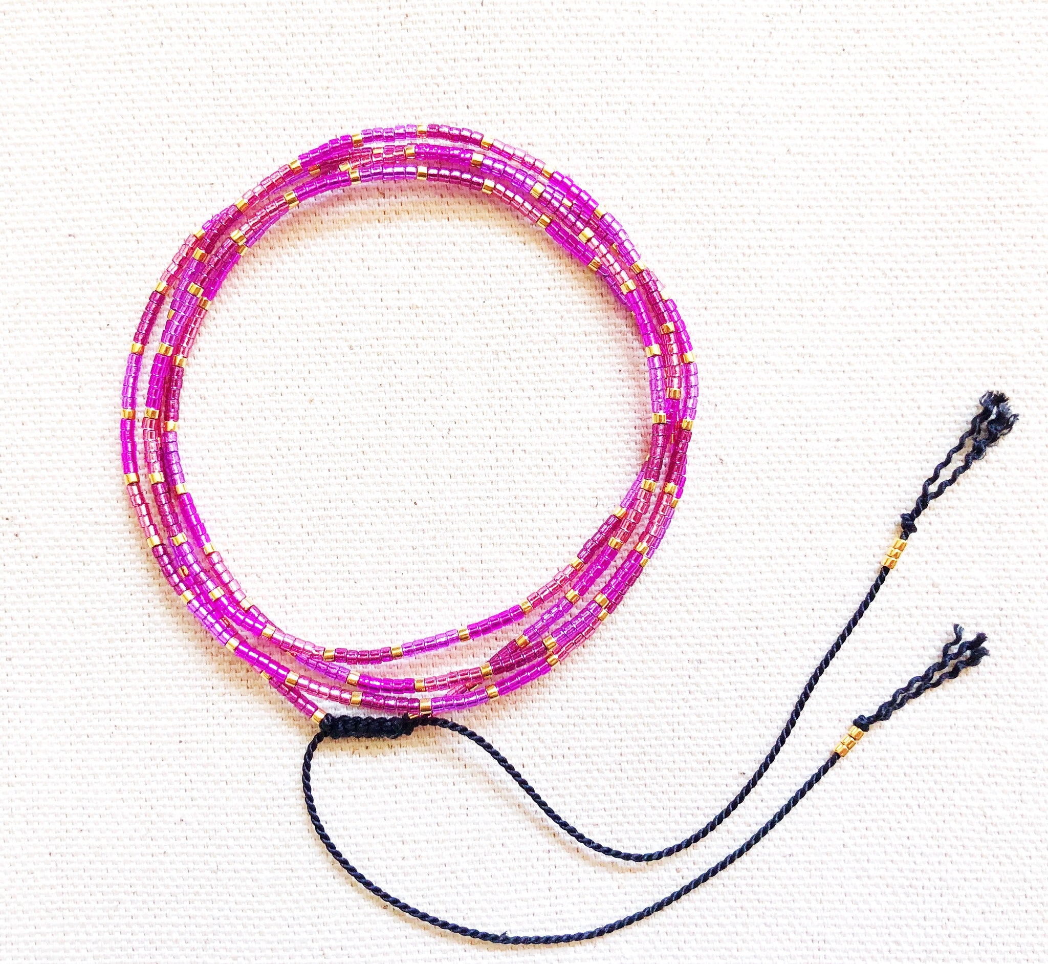 Santa Ana Wrap Bracelets With Pinks and Purple