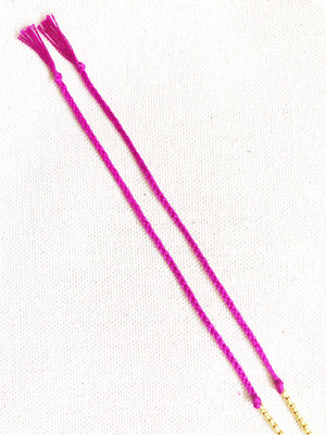 Cordillera Wrap Bracelets With Fuchsia Cord