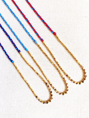 Carabobo Wrap Bracelets With Gold Rose Swarovski Bicones